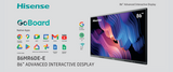 Hisense Interactive Panel, 86", 4k resolution, Android 13.0 - 86MR6DEE