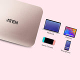 Aten Ultra Mini Dock with Power Pass-through, 4k, USB-C - UH3235